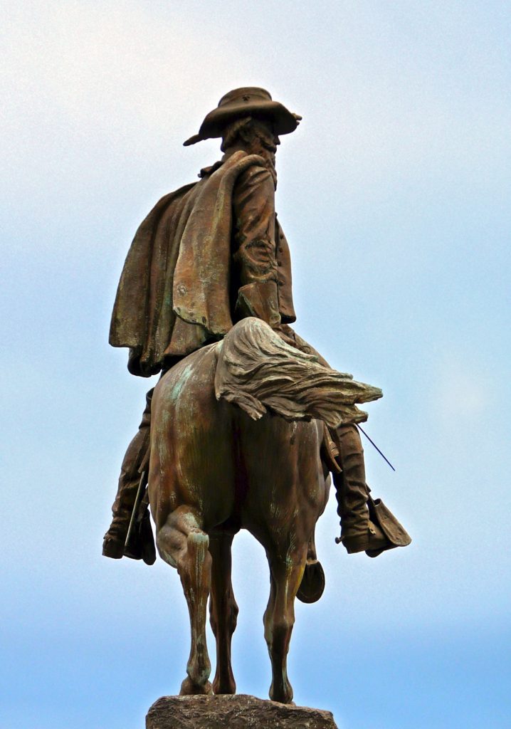 Equestrian statue of James Ewell Brown Stuart in VA Richmond US