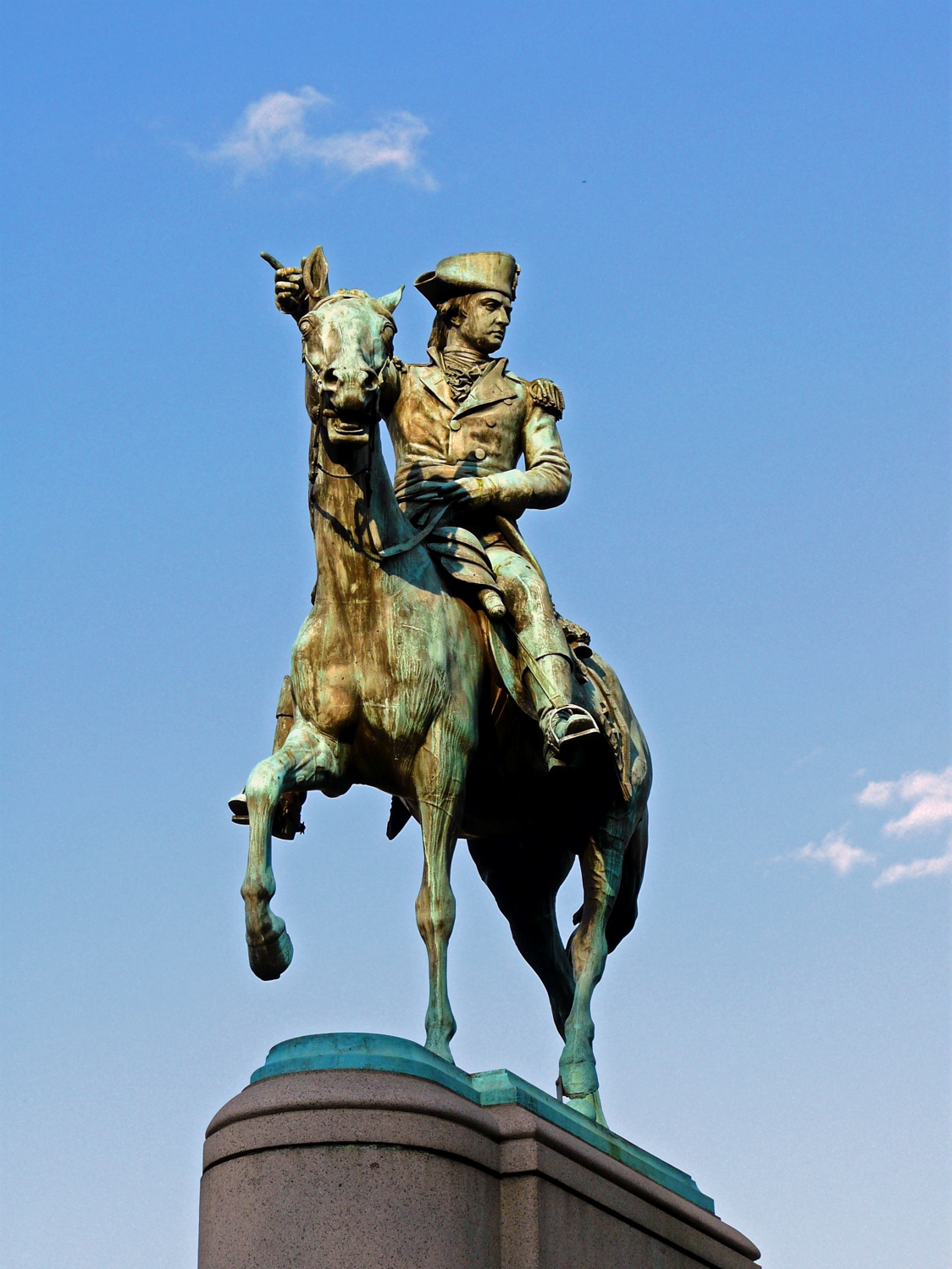 Equestrian statue of Nathanael Greene in Washington D.C. US