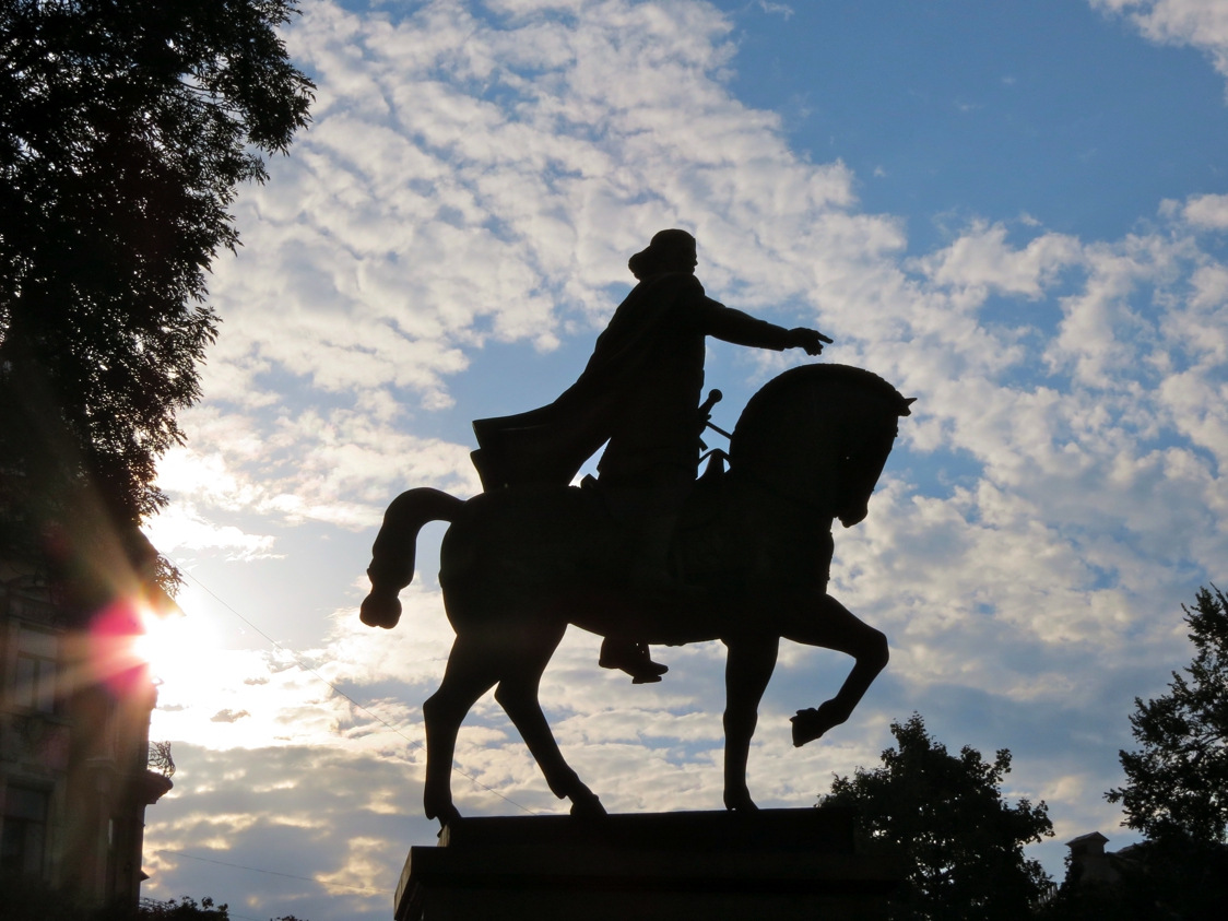 Equestrian statue of Daniel of Galicia in Lviv Ukraine