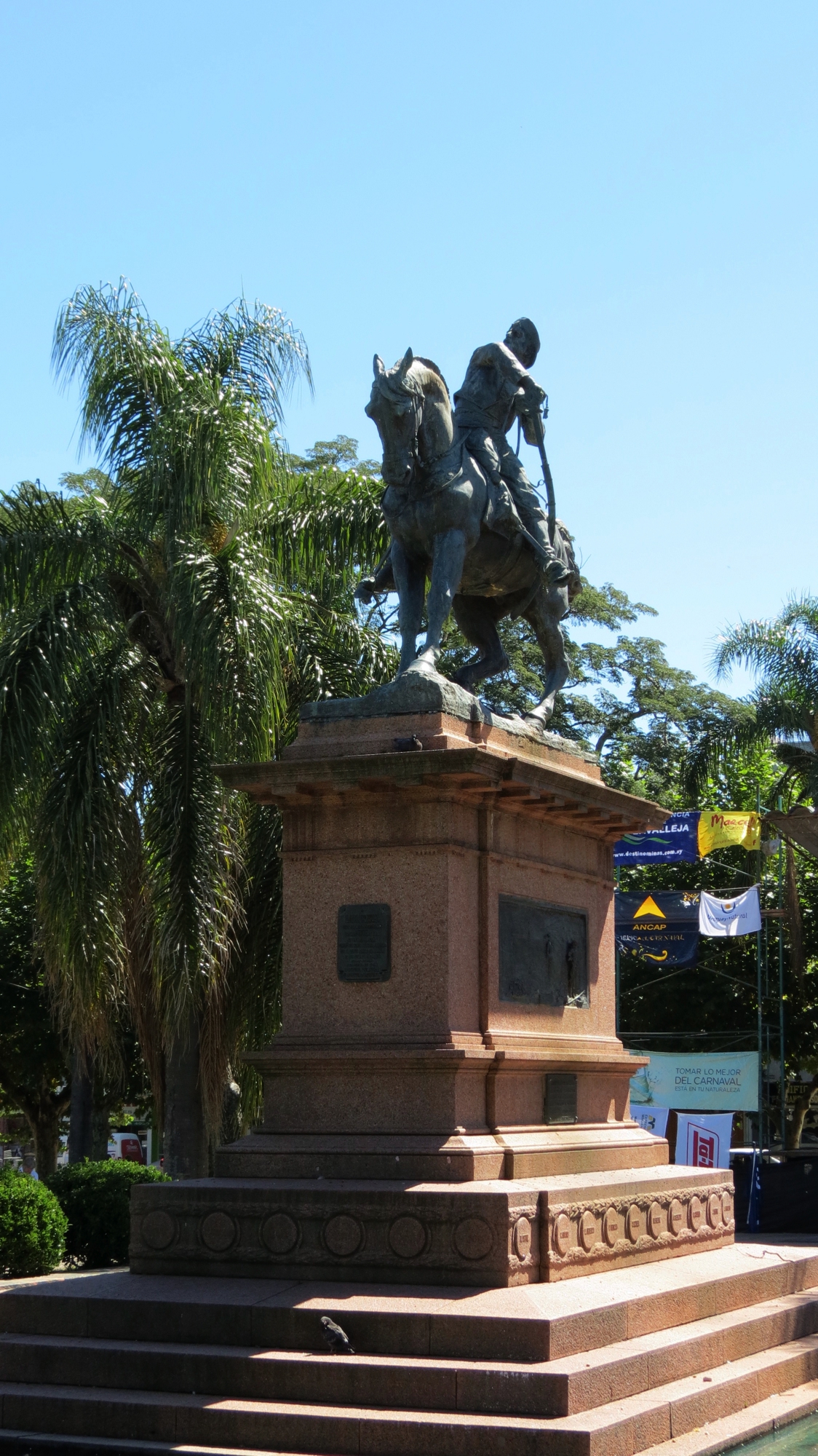 Equestrian statue of Juan Antonio Lavalleja in Minas Uruguay