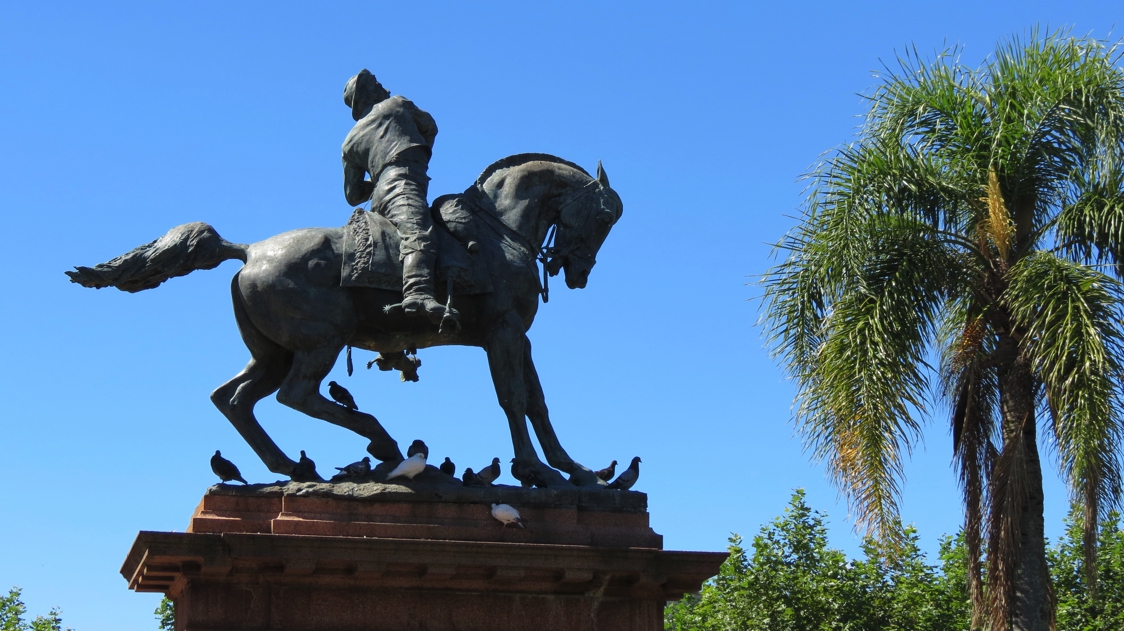 Equestrian statue of Juan Antonio Lavalleja in Minas Uruguay