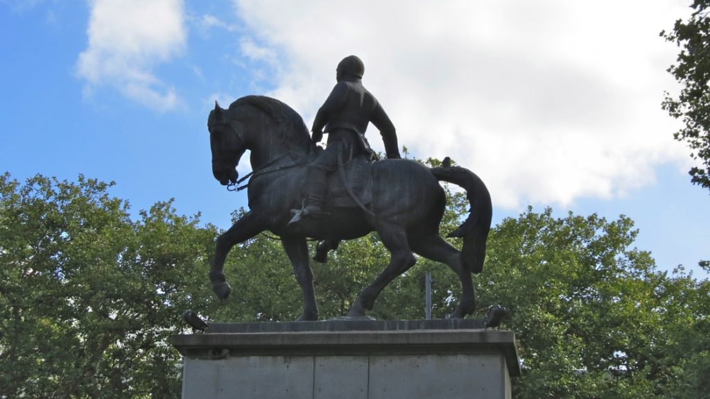 Equestrian statue of Juan Antonio Lavalleja in Montevideo Uruguay