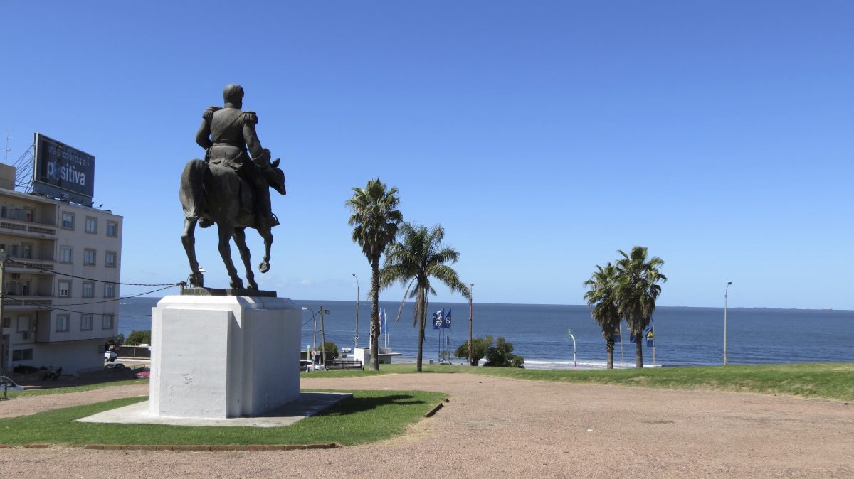 Equestrian statue of Francisco Solano Lopez in Montevideo Uruguay