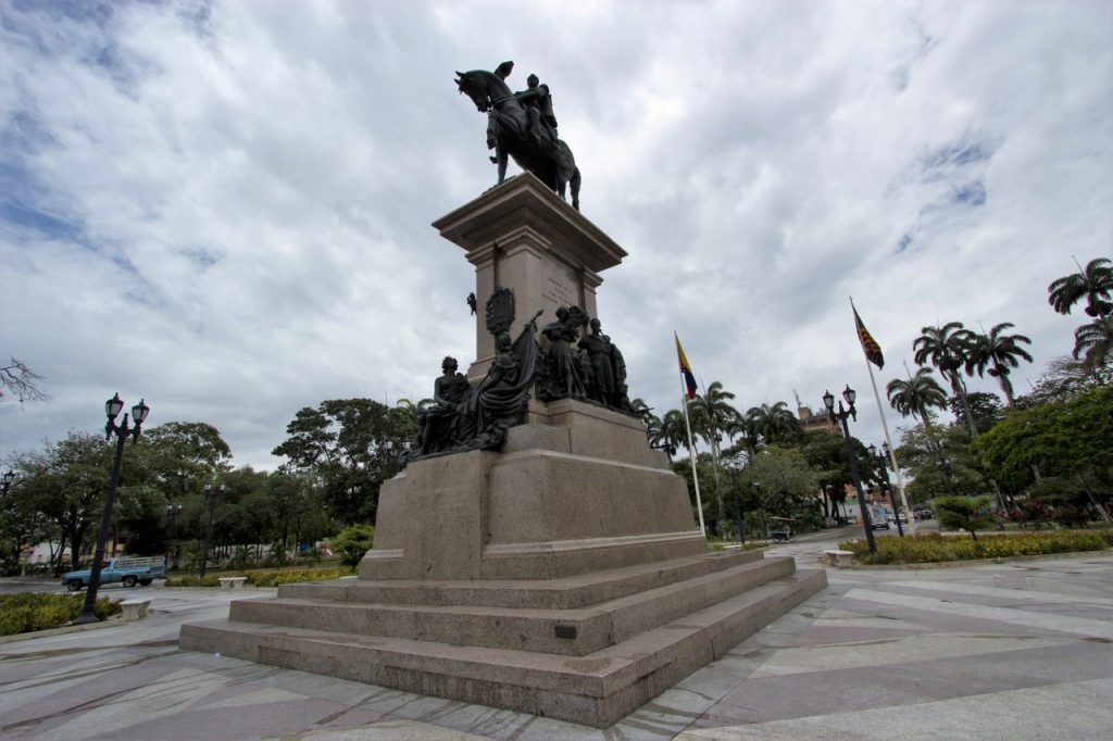 Equestrian statue of Simon Bolivar in Barquisimeto Venezuela