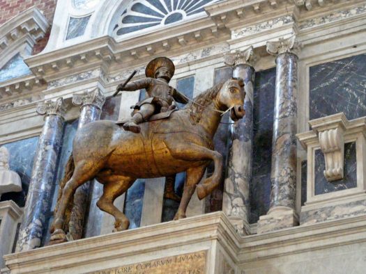 Equestrian statue of Domenico Contarini in Venice Italy