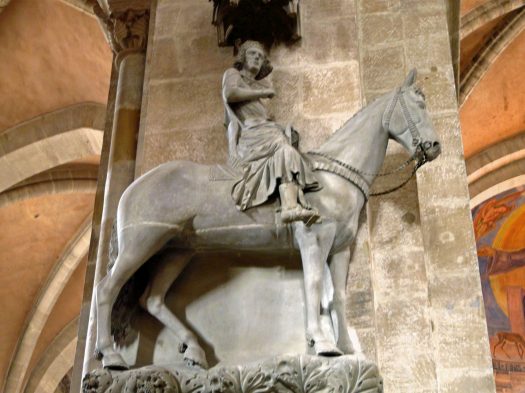 Equestrian statue of Bamberger Reiter in Bamberg Germany