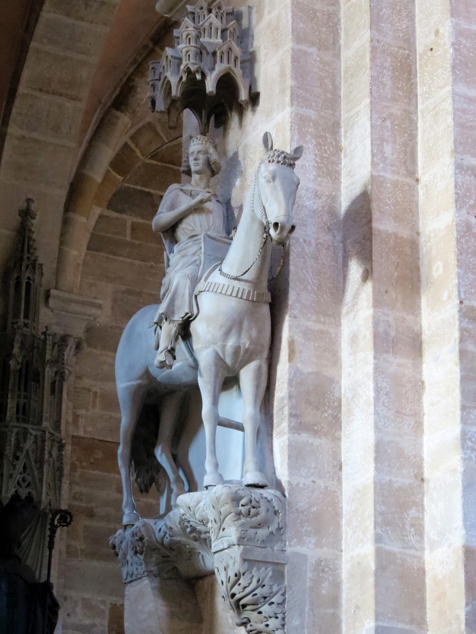 Equestrian statue of Bamberger Reiter in Bamberg Germany