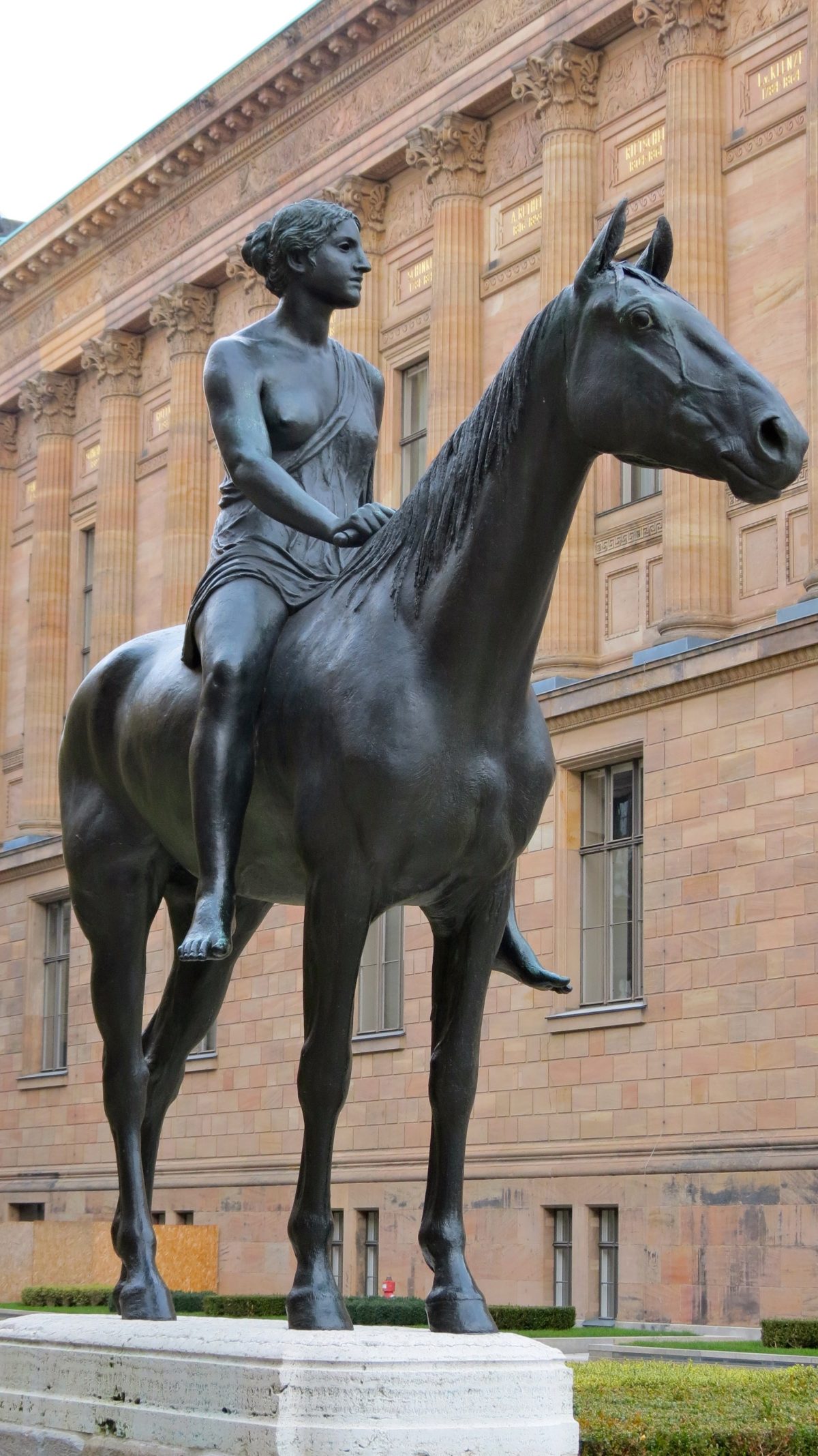 Equestrian statue of Mounted Amazon in Berlin Germany