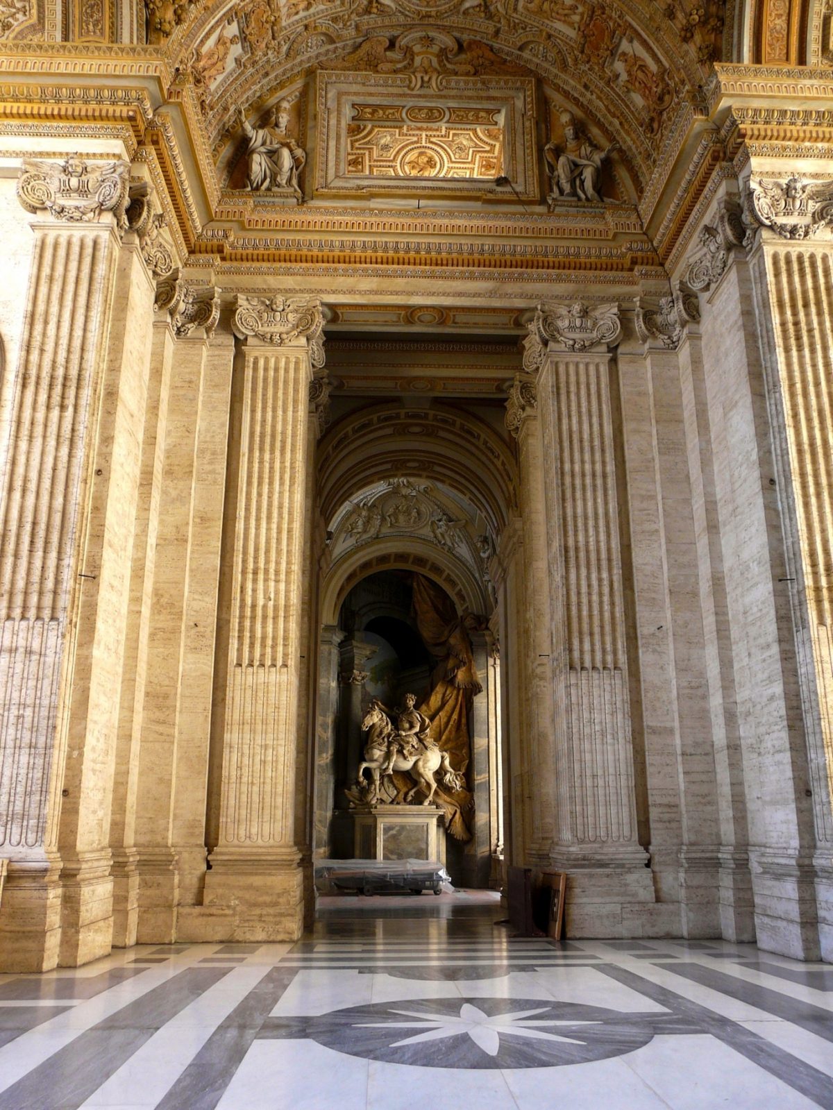 Equestrian statue of Charles the Great in Rome Italy