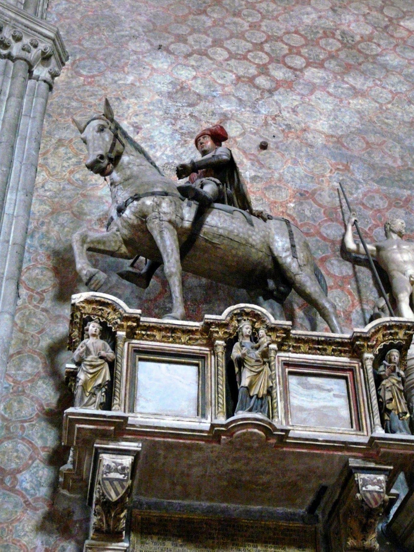 Equestrian statue of Paolo Savelli in Venice Italy