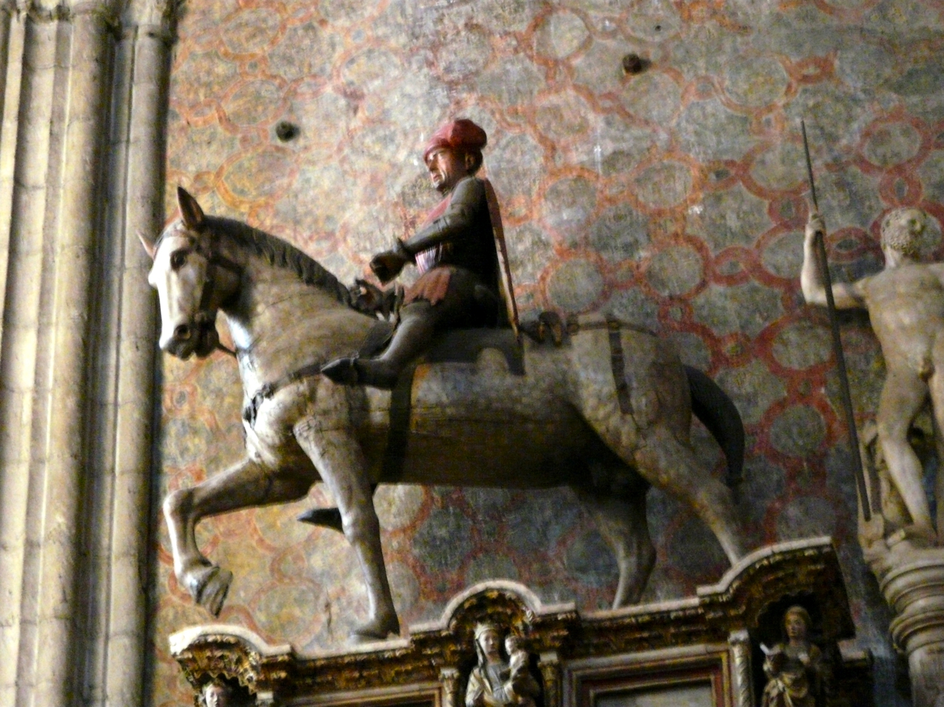 Equestrian statue of Paolo Savelli in Venice Italy