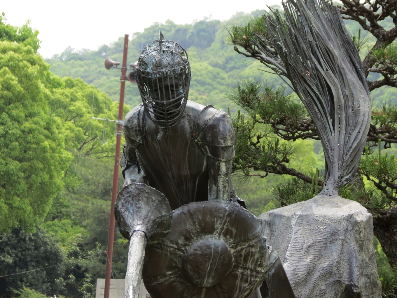 Equestrian statue of Don Quixote in Kobe Japan