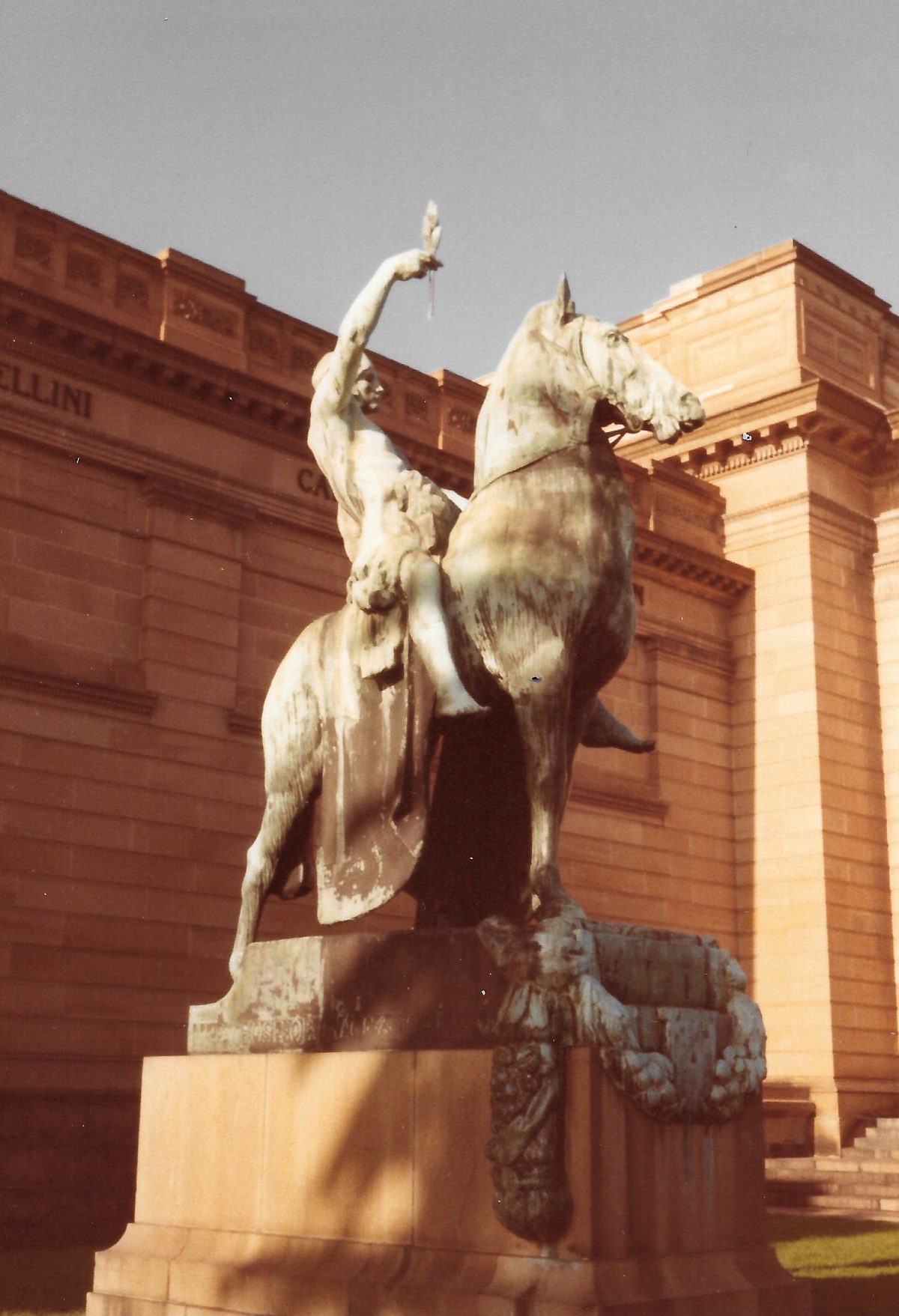Equestrian statue of Offerings of Peace and War in Sydney Australia