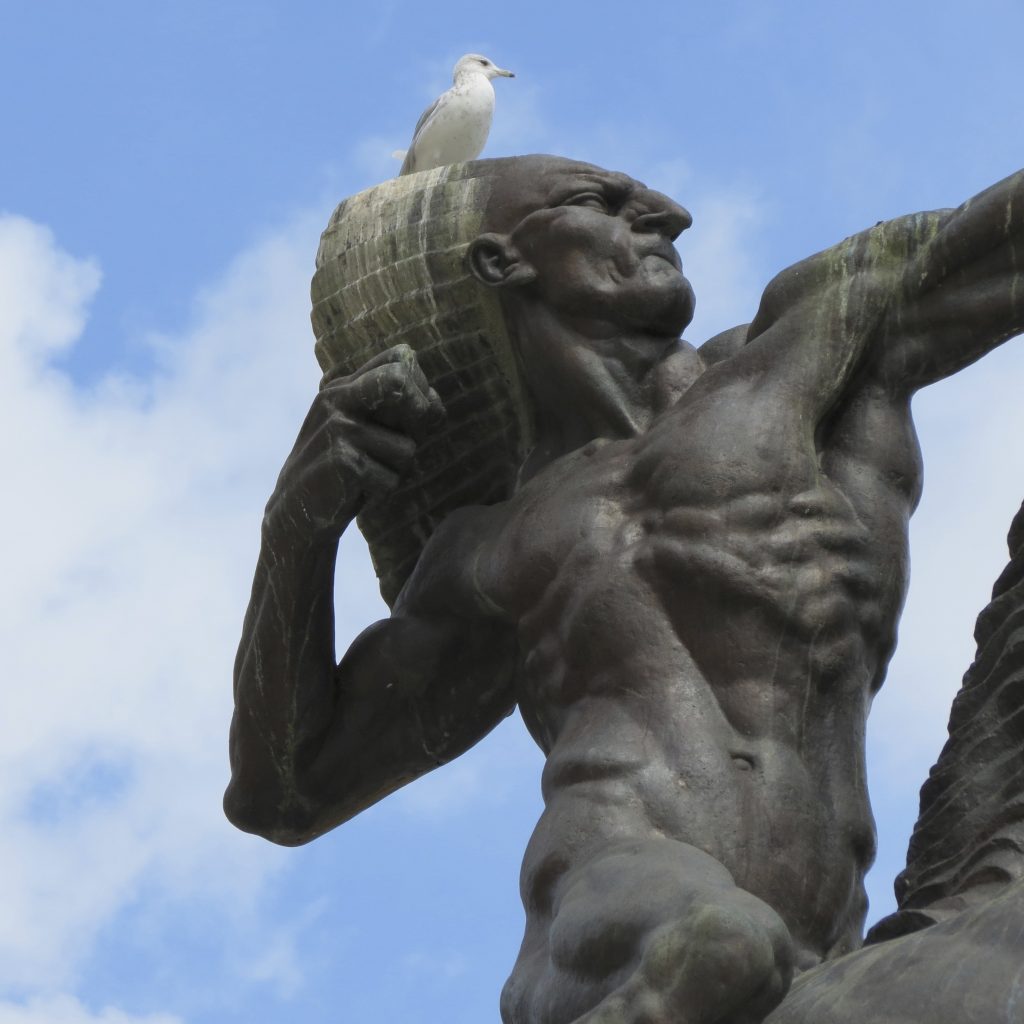 Equestrian statue of Bowman in IL Chicago US