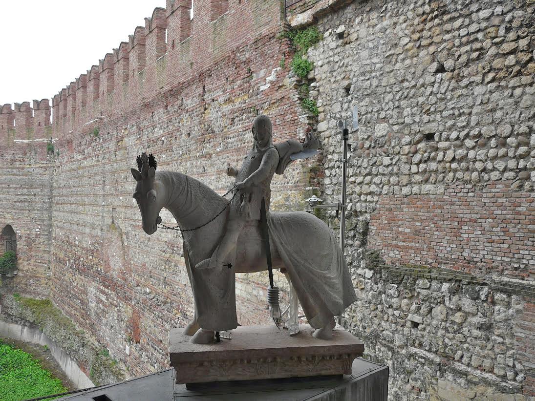 Equestrian statue of Cangrande I in Verona Italy