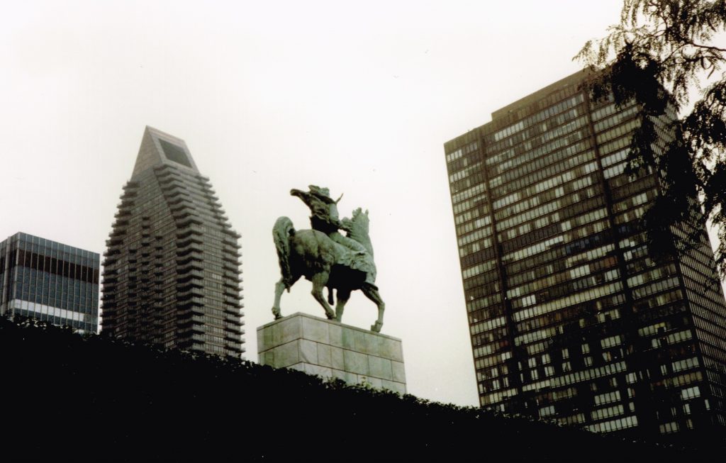 Equestrian statue of Peace in NY New York City US