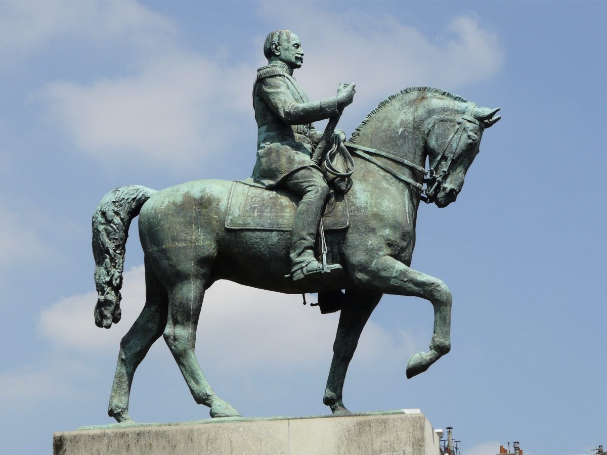 Equestrian statue of Ferdinand Foch in Paris France