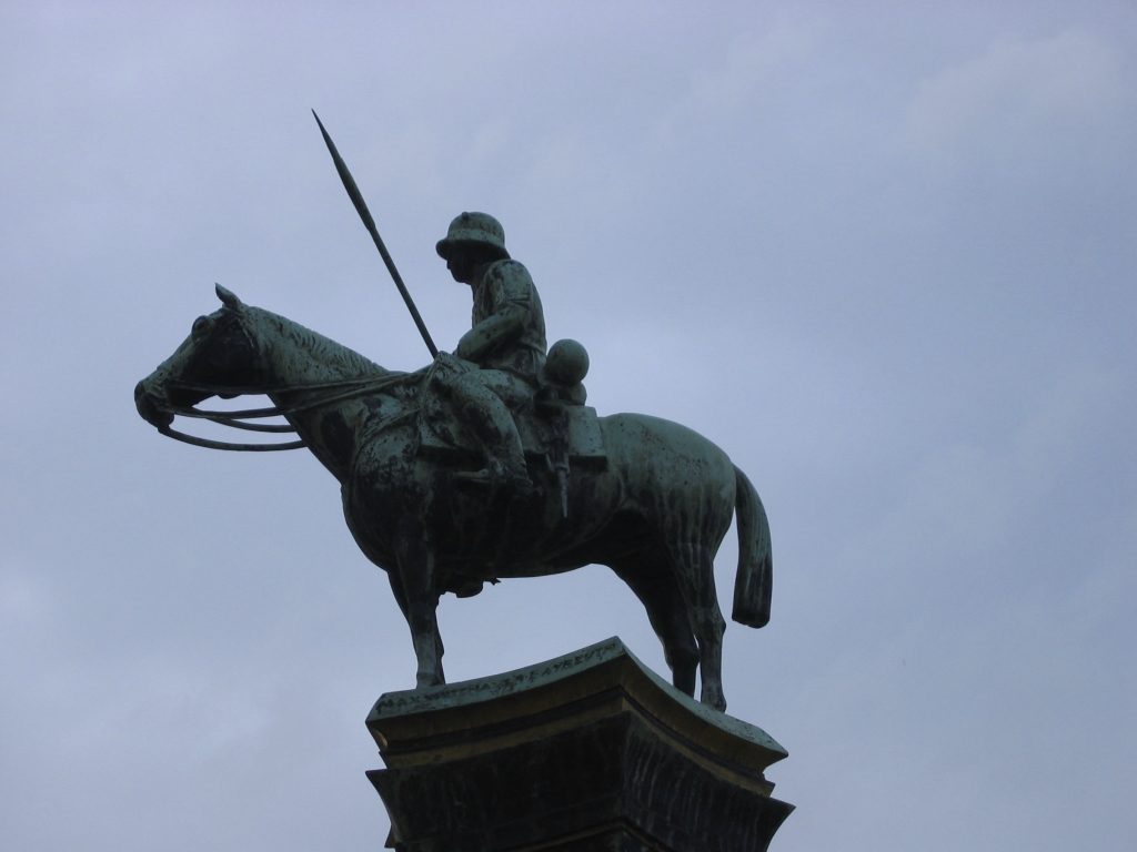 Equestrian statue of Cavalry Memorial in Bayreuth Germany