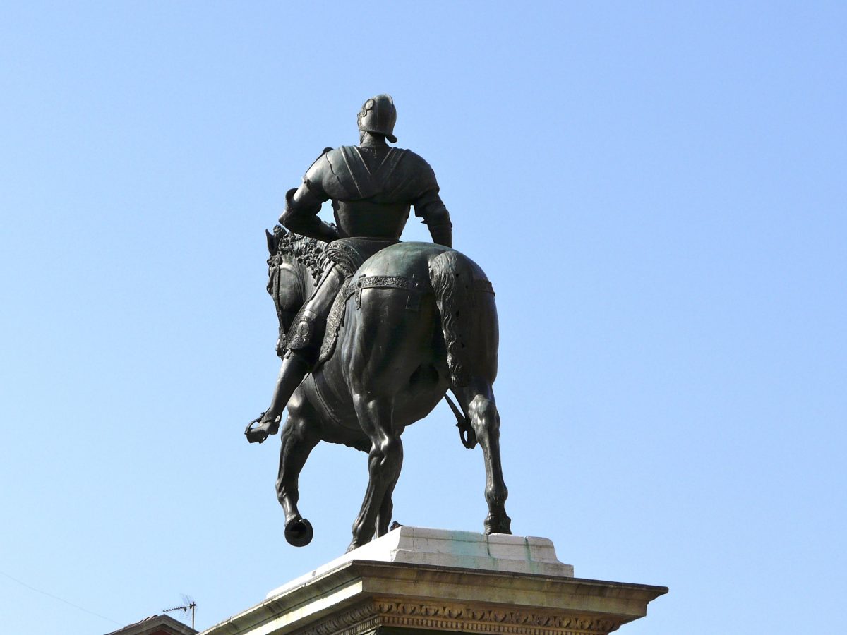 Equestrian statue of Bartolomeo Colleoni in Venice Italy