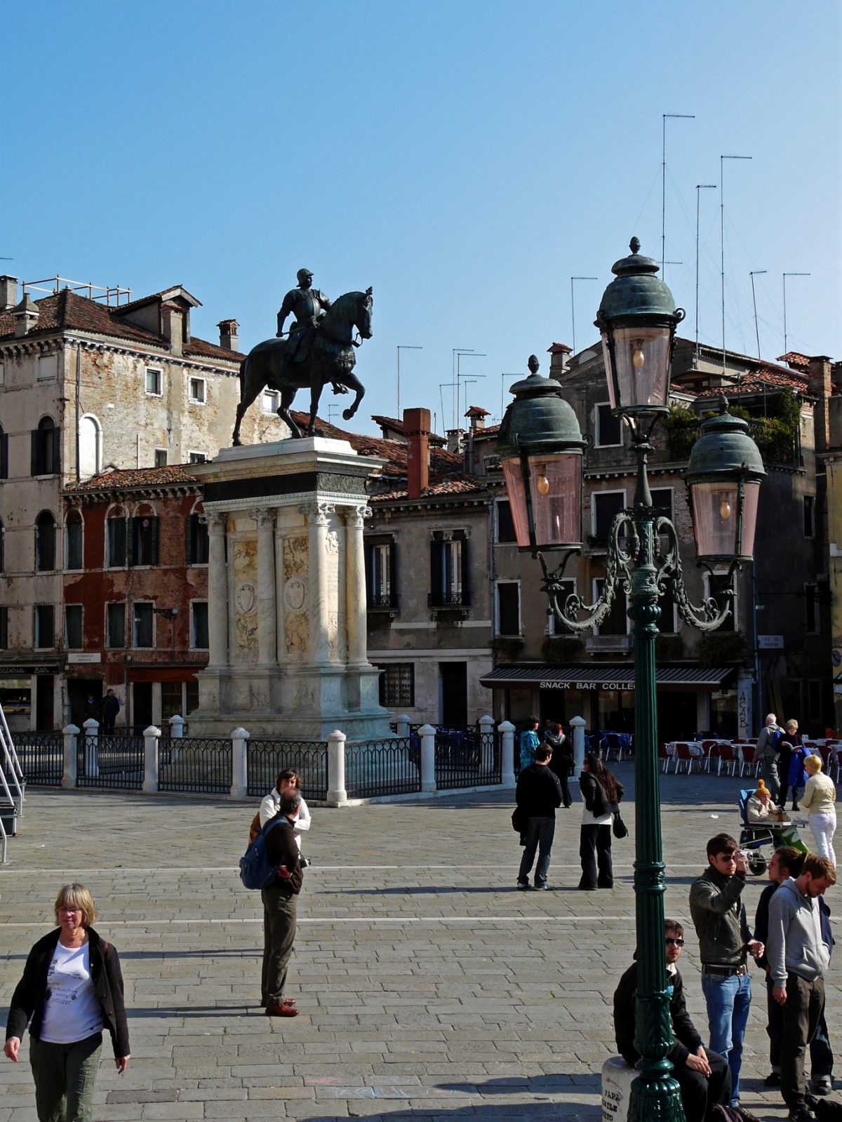 Equestrian statue of Bartolomeo Colleoni in Venice Italy