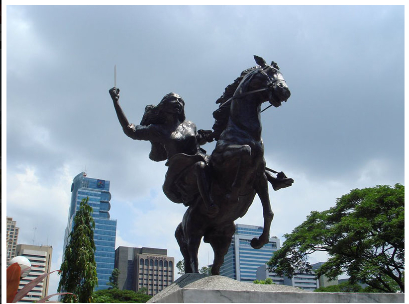 Equestrian statue of Gabriela Silang in Manila Philipinnes