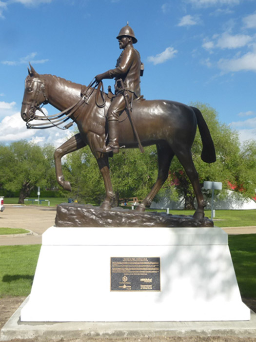 Equestrian statue of Colonel James A. Farquharson Macleod in Ottawa Ontario