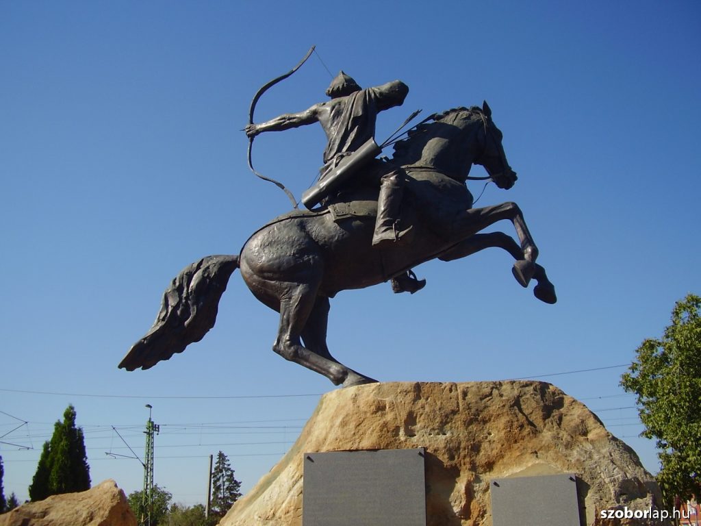 Memorial of Hungarian conquest Equestrian statues